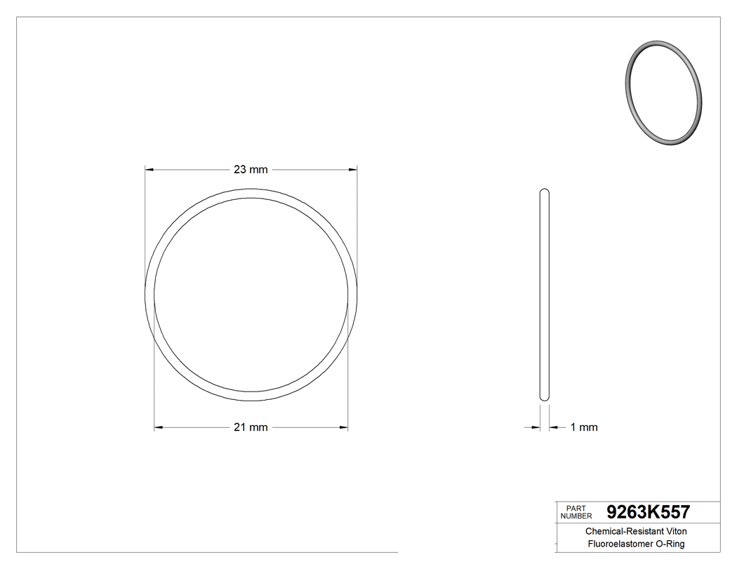 Technical drawing - 9263K557